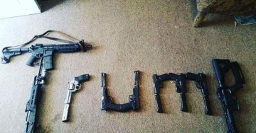 trump spelled in guns